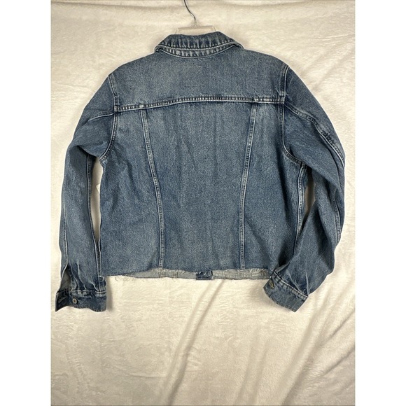 Lucky Brand Women's XL Denim Trucker Jacket Cropped Style Christmas Western NWT - Picture 8 of 13